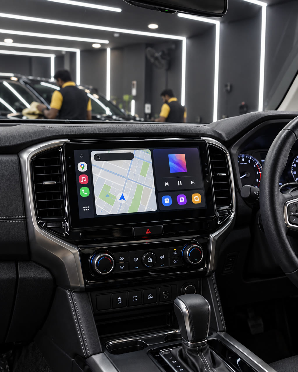 An Android touchscreen stereo fitted in a dashboard